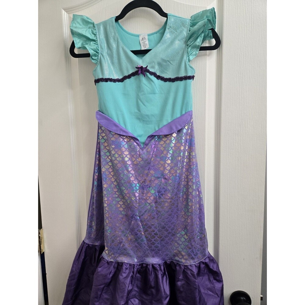 Little Adventures-- Little Mermaid Dress Size XL (Age 7-9)  Purple & Green